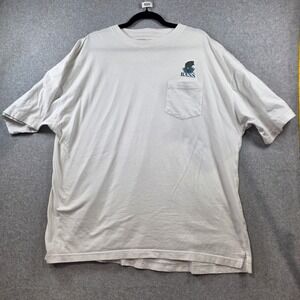 Time Out Mens XXL White B.A.S.S. Fishing Pocket T-Shirt Short Sleeve Cotton Tee